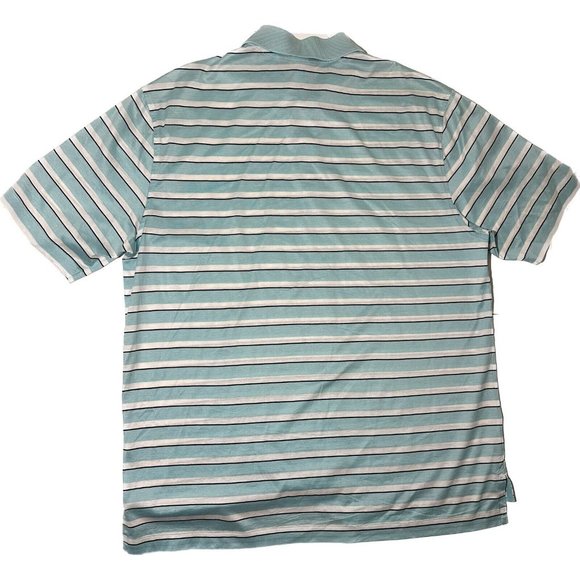 Brooks Brothers Country Club Polo Shirt Golf Performance Knit Men Large Striped - Picture 3 of 6